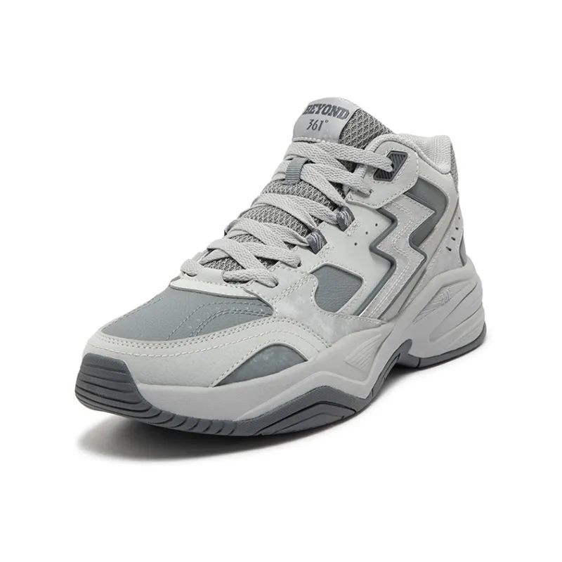 361° Sailing Series Anti-Slip And Wear-Resistant Warm Mid-Top Casual Shoes Men's Graphite Gray-1