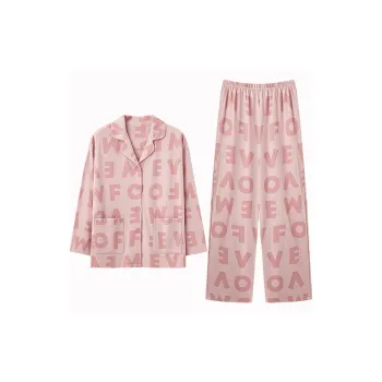 MIIOW Pajama Set Women's Pink Letter