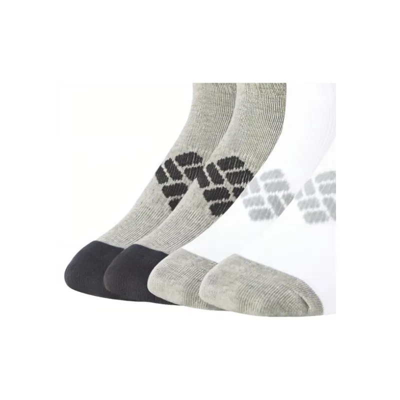 Columbia Mid Calf Socks Men's Gray+White-3