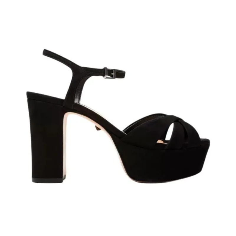Schutz Keefa Strap Sandals 10.5cm Women's Black-1
