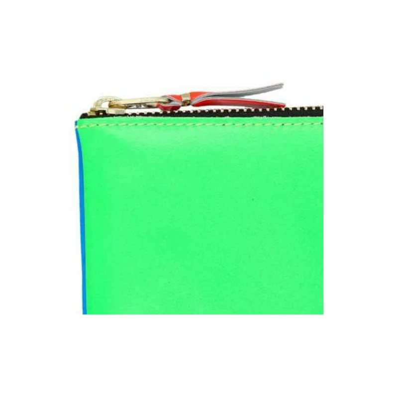 CDG Sheepskin Coin Purse Wallet Regular Unisex Green/Blue-3