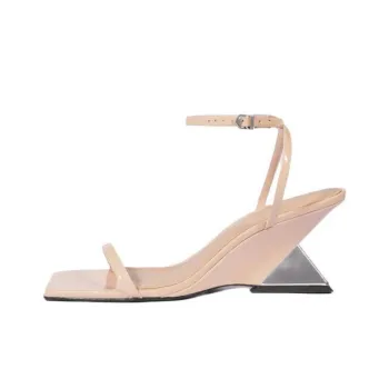 Schutz Jjoanna Sculpt Strap Sandals 7.5cm Women's Pink