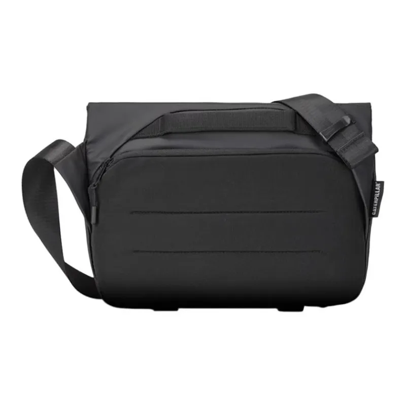CAT Polyester Crossbody Bag, Shoulder Bag Medium Size Unisex Black-4