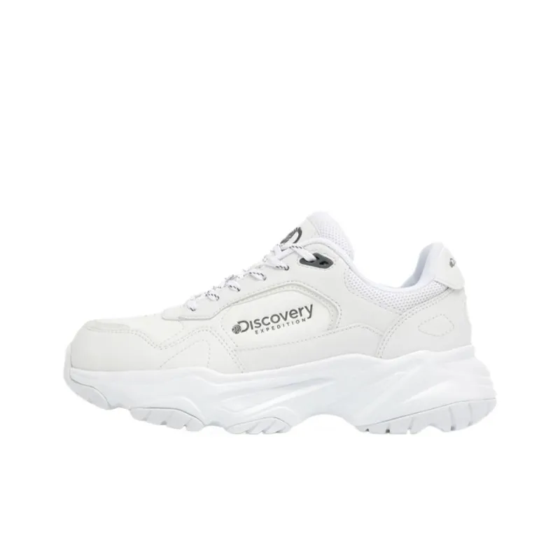 Discovery Expedition Wear Resistant Low Top Chunky Sneakers Unisex White-0