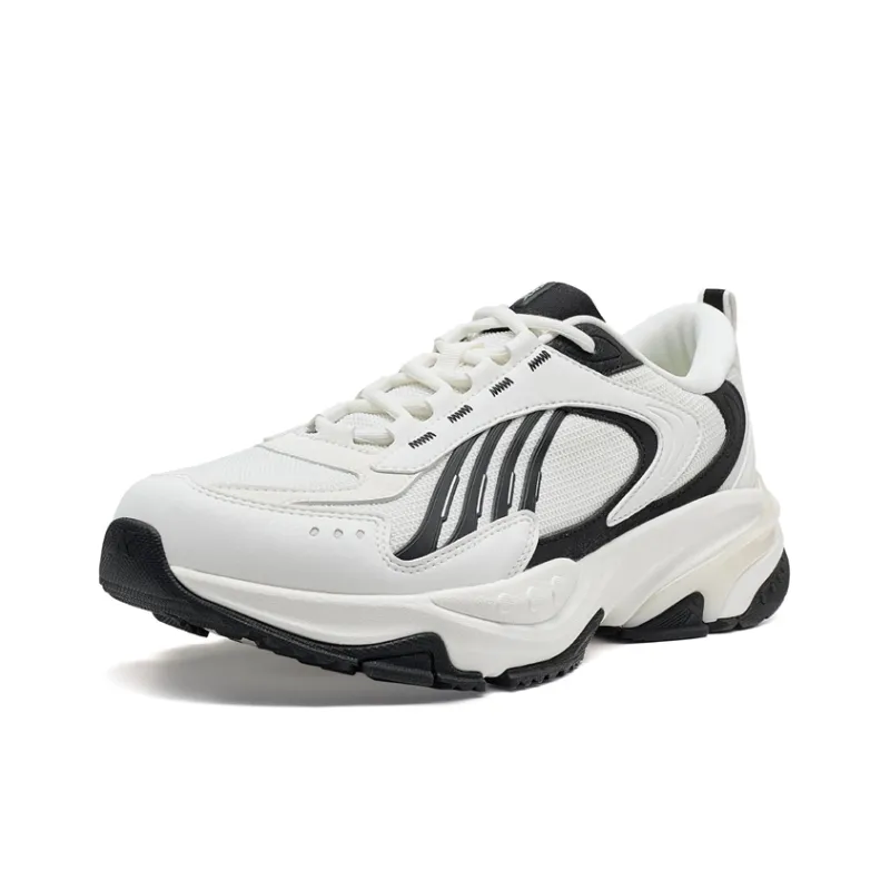 XTEP Cushioned Wear Resistant Coverage Low Top Training Running Shoes Men's Canvas White/Black-2