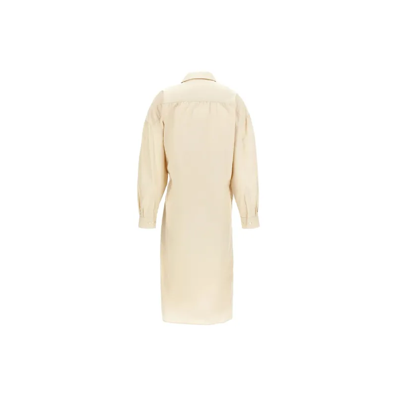 Lemaire Twist Detailed Long Sleeved Midi Dress-1