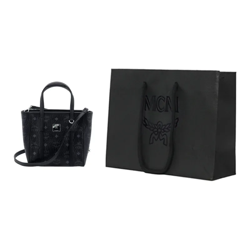 MCM Toni Shopper Mini Visetos Black-11