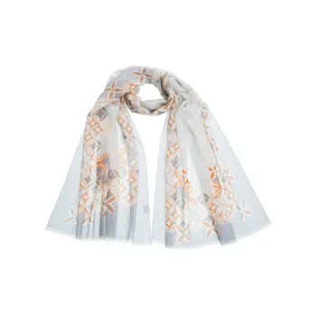 NAME.S 100% Sheep Wool Knit Scarves Women's Fresh Light Series Box+Shopping Bag