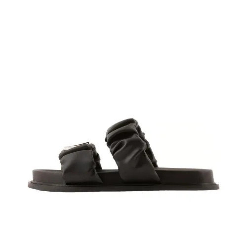 ARMANI EXCHANGE Ruched-detail Logo-plaque Sandals