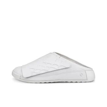 Ecco Abrasion Resistant Closed Toe Slippers Men's Gray White