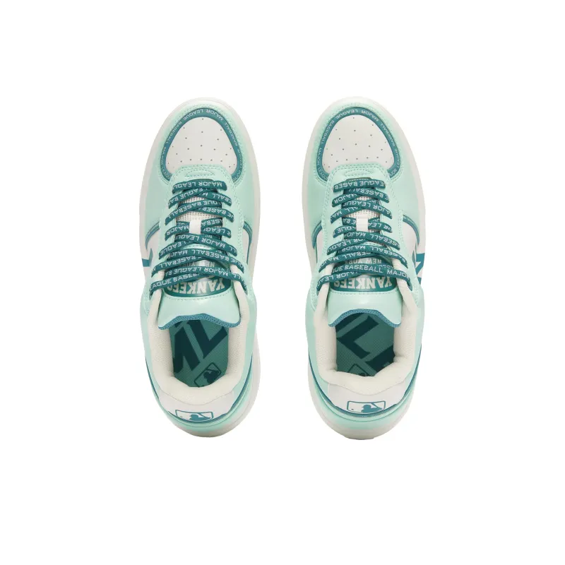 MLB New York Yankees Slip Resistant Height Increasing Low Top Skateboard Shoes Unisex Hemp Mint-3