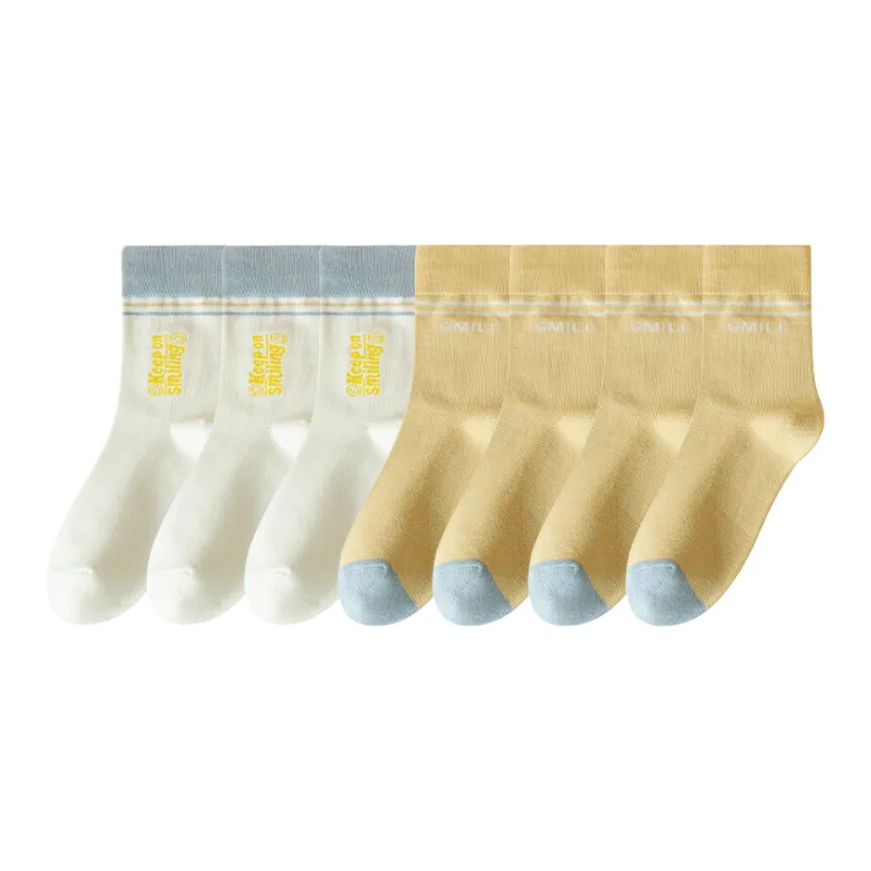 Lan Miao Mid Calf Socks Women's 7 Pack-10