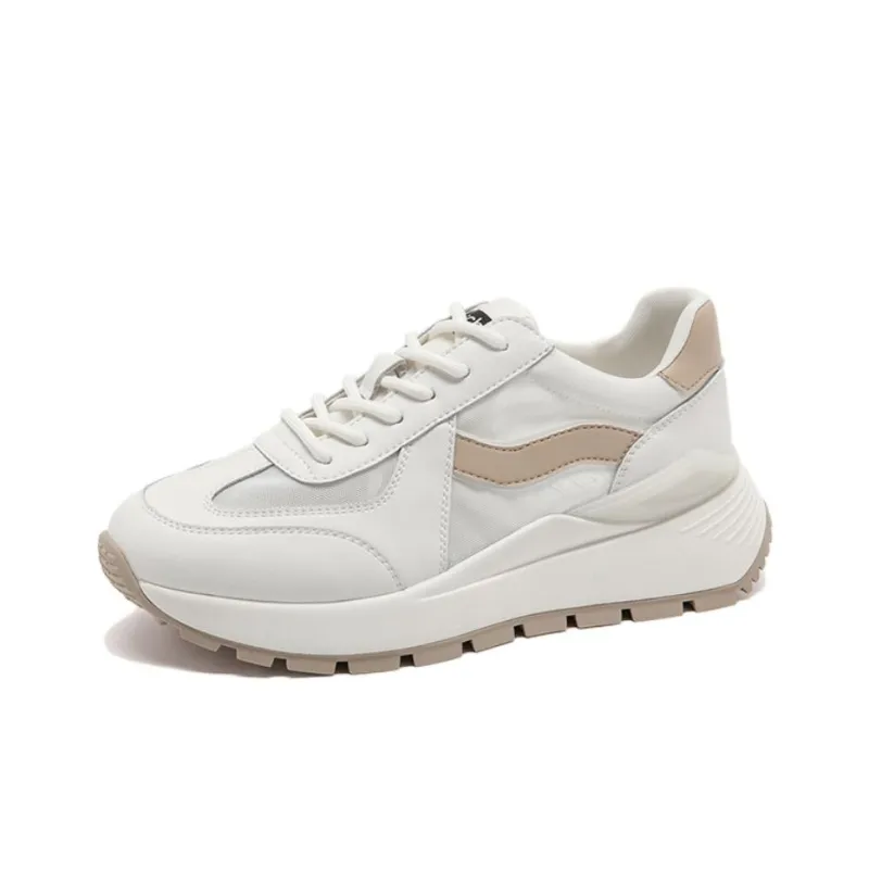 Satchi Low Top Casual Shoes Women's Ecru Apricot-0