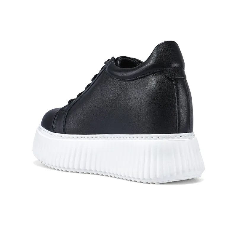 IiJin Slip-Resistant Height Increasing Low-Top Skateboard Shoes Women's-7