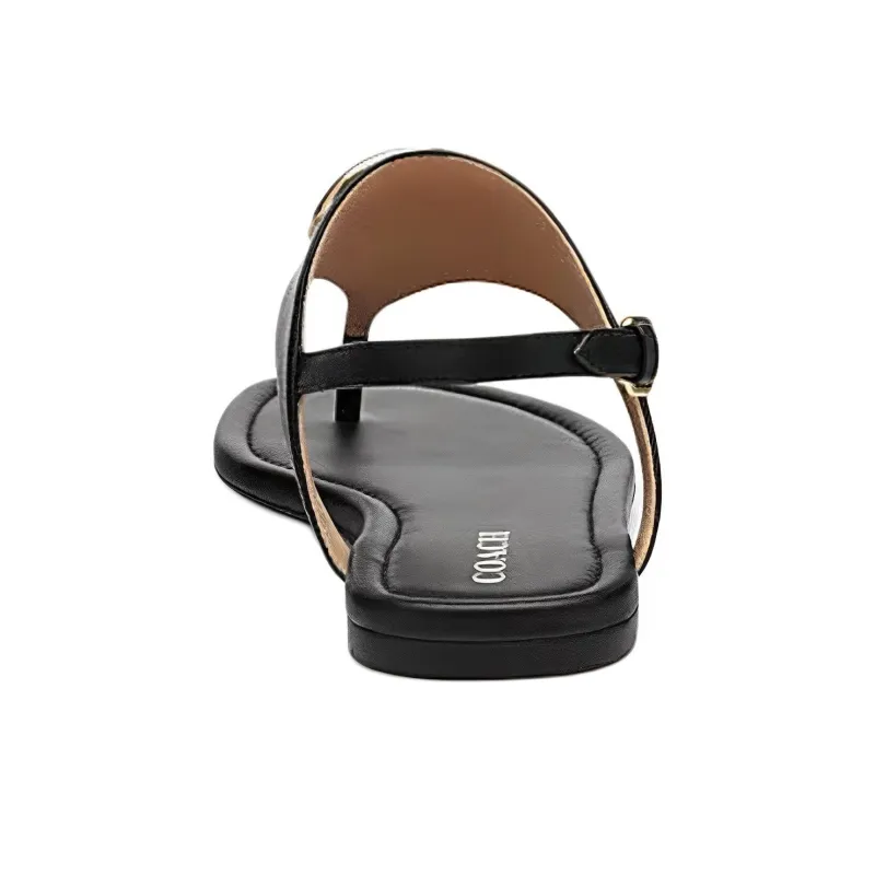 COACH Jordin One Strap Sandals Women's Black-4