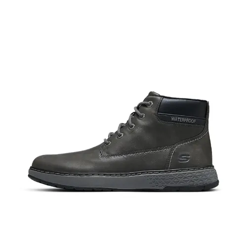 Skechers Anti-Slip Wear-Resistant Casual Shoes Men's Charcoal Gray