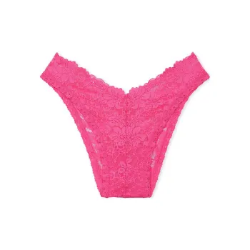 Victoria's Secret PINK Wink V-Front Brazilian Panty / Carmine Rose Underpants Women's 1 Pack Rouge Rose