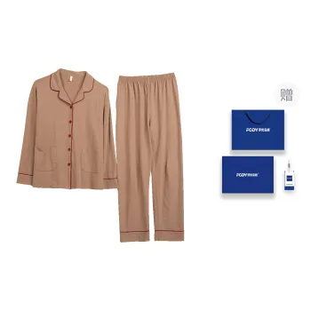 Floating Light Islands Pajama Set Women's Box Tan