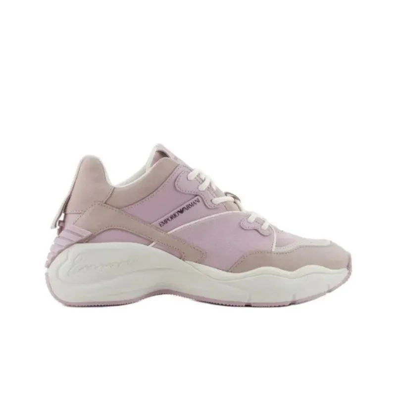 EMPORIO ARMANI Low Top Chunky Sneakers Women's Pink-1