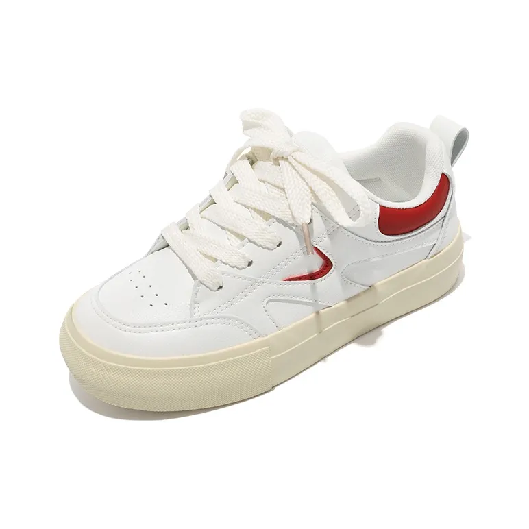 TUOPIN Cleanfit White Sneakers Lightweight And Breathable Low Top Skateboard Shoes Unisex-1