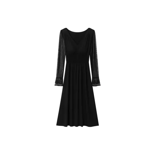 Yiner Life Nightgown Mid-Length Women's Black