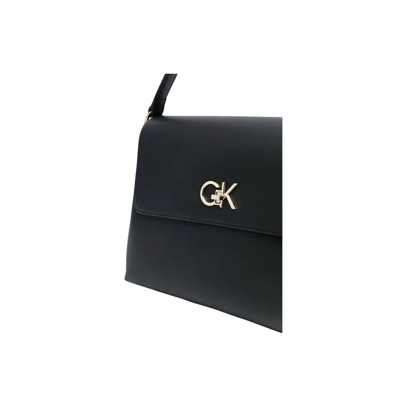 CALVIN KLEIN Polyurethane Tote Bag Shopping Bag Shoulder Bag Handbag Women's Black-3