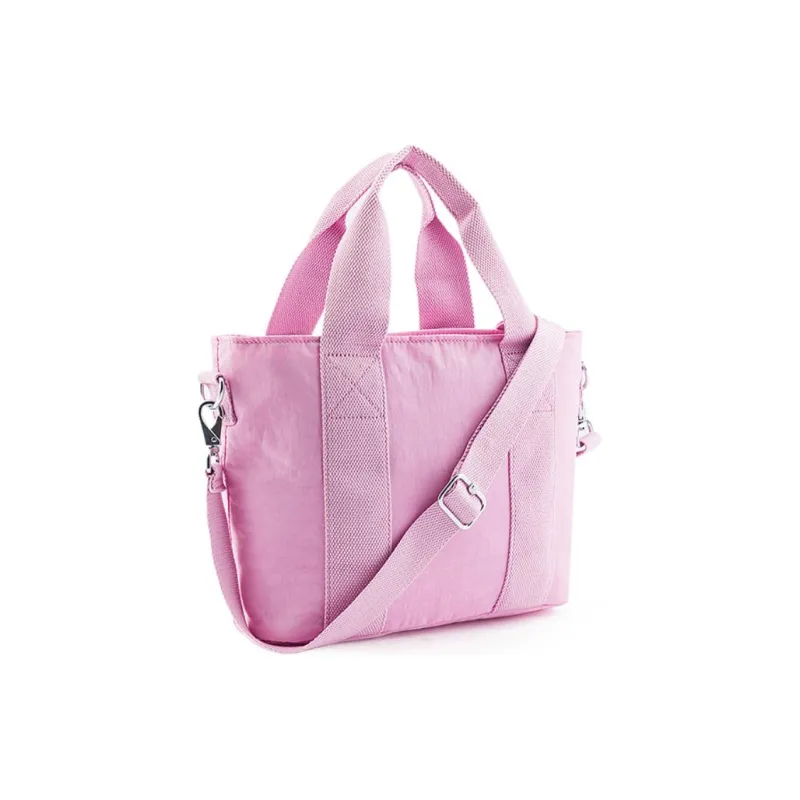 Kipling Polyamide Tote Bag, Shopping Bag, Handbag Medium Size Unisex Pink Purple/Blue-2