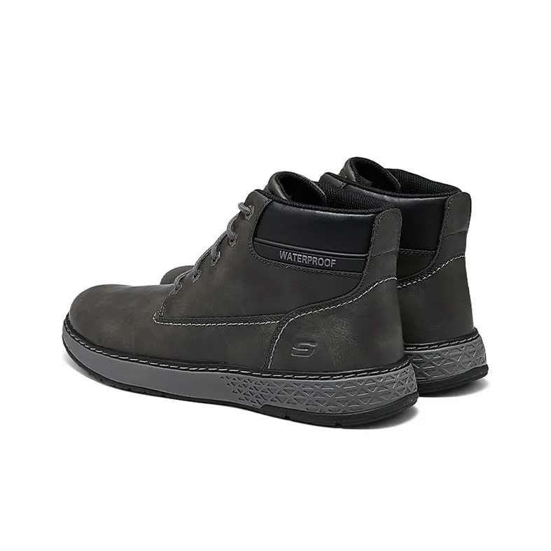 Skechers Anti Slip Wear Resistant Casual Shoes Men's Charcoal Gray-3