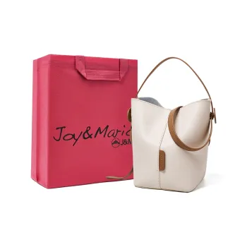 Joy&Mario Cow Leather High-End Casual Lightweight Commute Small Size Women's Ecru/Cocoa Brown