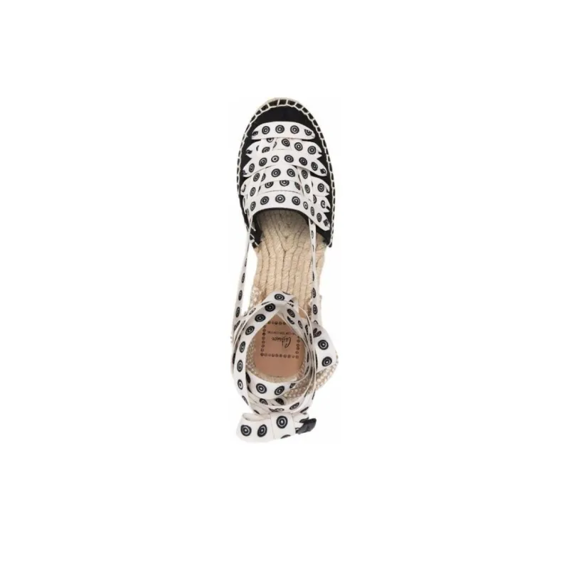 Castañer Casual Single Shoes Women's Black White-3