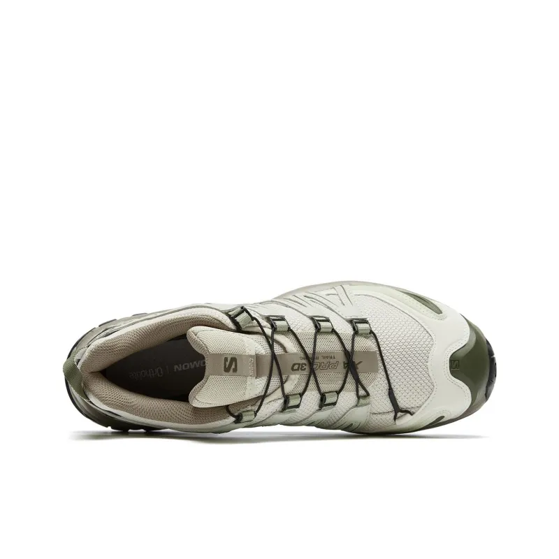 SALOMON XA PRO 3D Outdoor Shoes Unisex Low Top Greige/Light Celadon Green/Pepper White-3