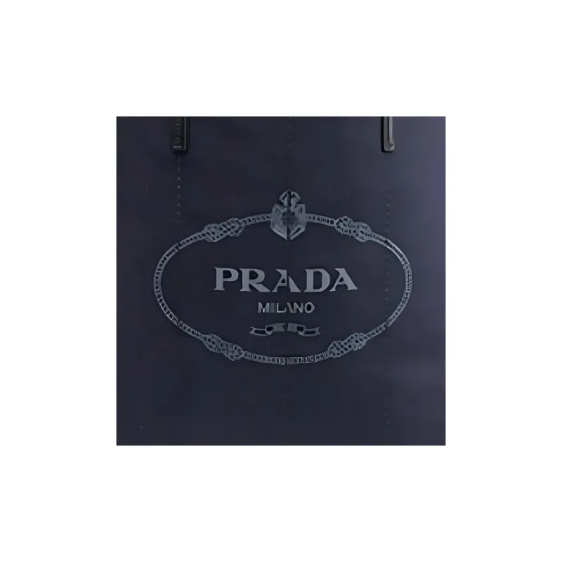PRADA Denim With Leather One Shoulder Handbags Large Size Women's Blue-5