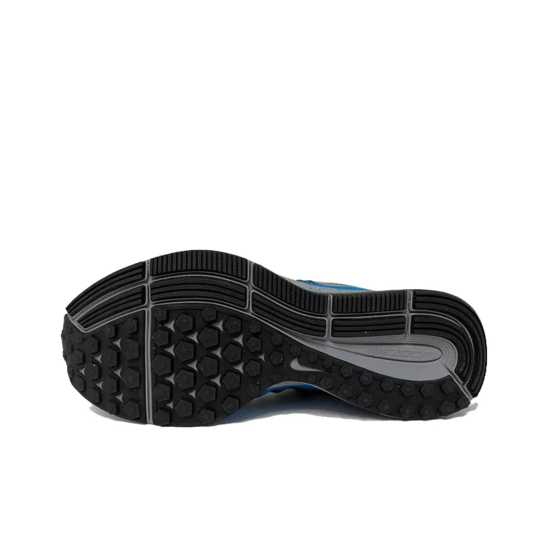 Nike Pegasus 33 Anti Slip Wear Resistant Low Top Running Shoes Unisex White Blue-4