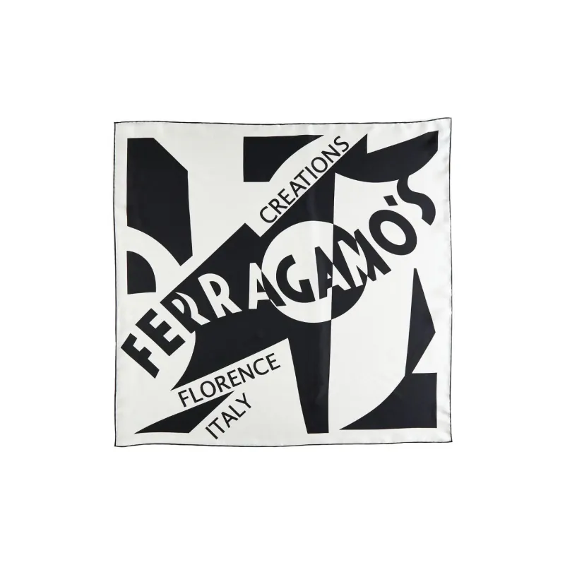 Ferragamo Logo print Silk Scarf-0