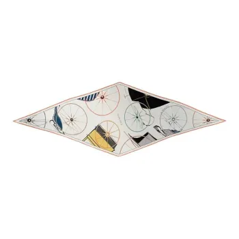 HERMES Silk Silk Scarves Women's Silver