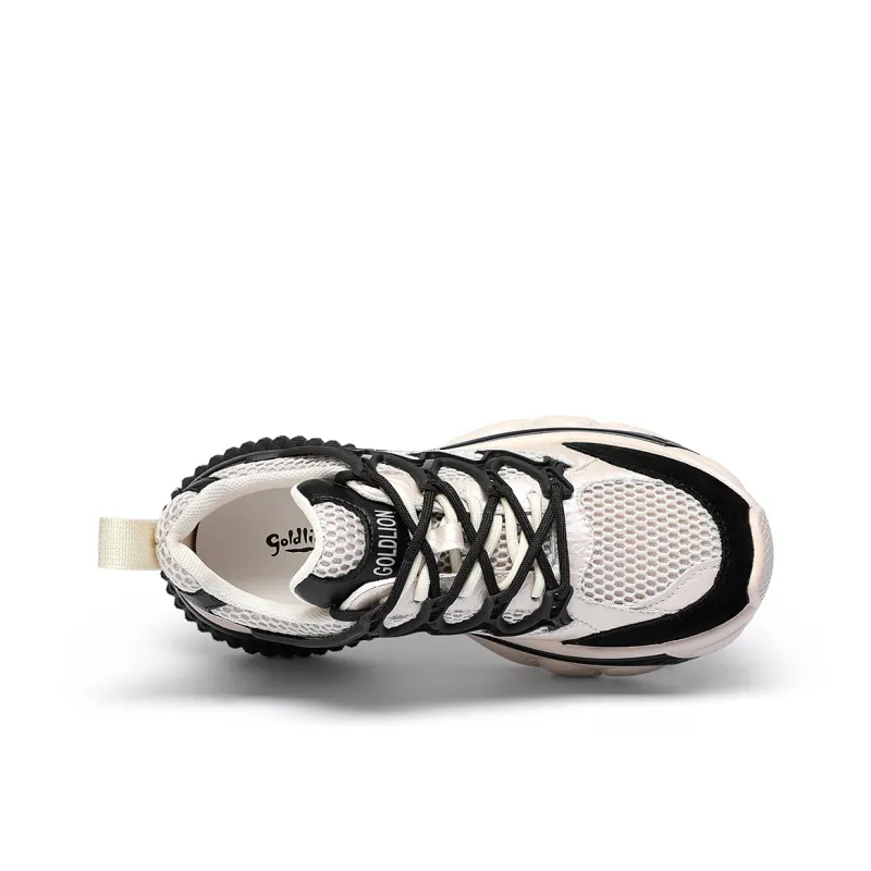 GOLDLION Low Top Chunky Sneakers Women's Black-2