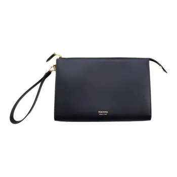 TOM FORD Leather Clutch Men's Black