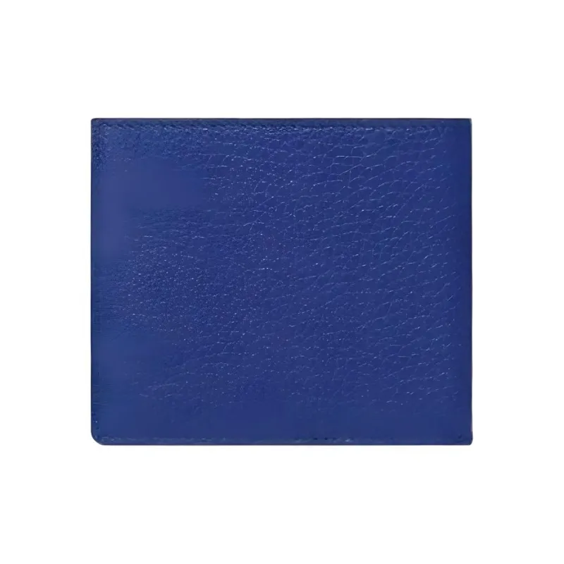 VERSACE Cow Leather 3-in-1 Wallet Regular Men's Blue-1