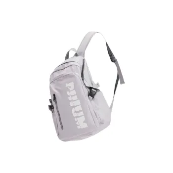 POY Nylon Fabric Backpack Medium Size Unisex Moon Rock Gray/Strawberry Pink/Night Black