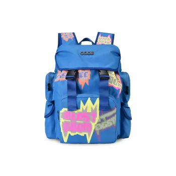 COEXISTENCE Polyester Outfit For Travel Backpack Travel Bag Large Size Unisex Blue