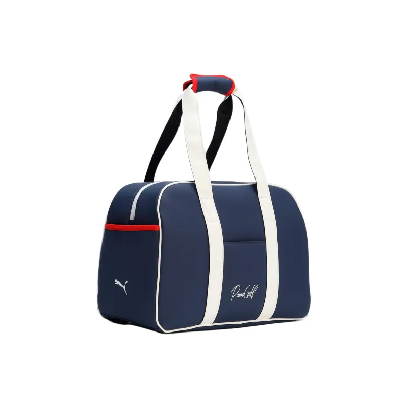 PUMA Synthetic Leather Gym Bag Large Size Unisex Dark Marine Blue & Bright White & Rich Red-0