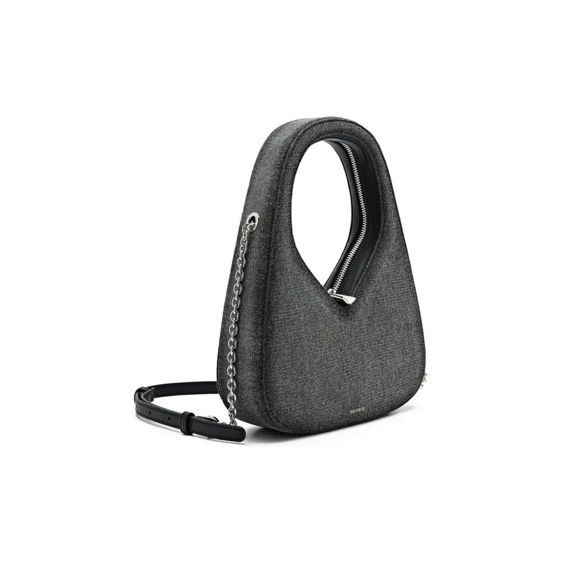 PEDRO Pu Shoulder Bag, Crossbody Bag, Handbag Women's Black/Silver/Light Blue-1