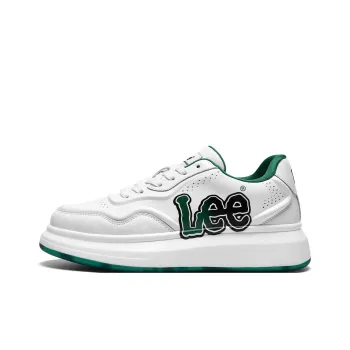 Lee Fashion White Sneakers Comfortable Versatile Classic Trendy Low Top Skateboard Shoes Men's