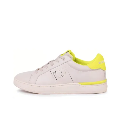 COACH Lowline Skateboard Shoes Women's Low-Top Gray/Yellow