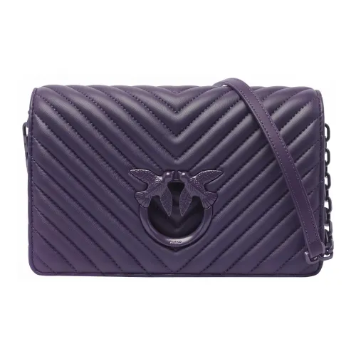 PINKO Click Series Sheepskin Shoulder Bag Crossbody Bag Regular Women's Dark Purple
