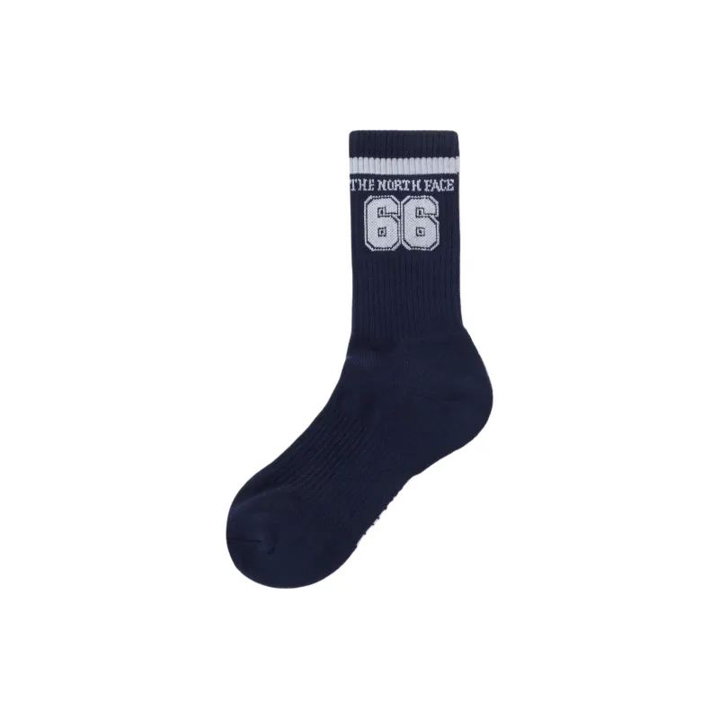 THE NORTH FACE BIG LOGO SOCKS Mid Calf Socks Unisex 1 Pack Marine Blue-0