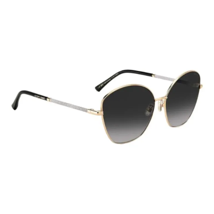Jimmy Choo Stainless Steel Irregular Shape Sunglasses Women's Gold-2