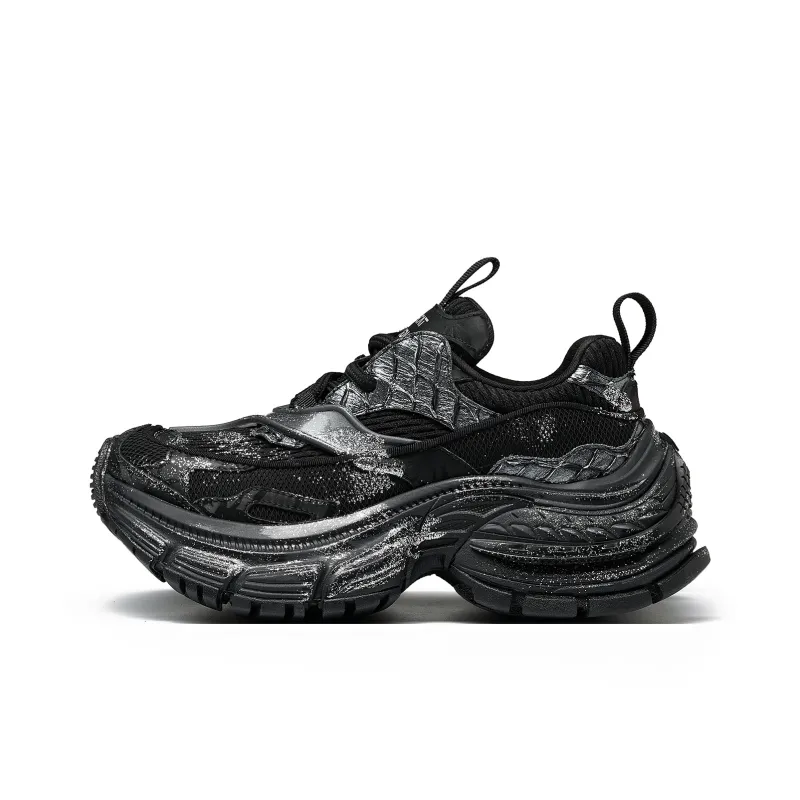 LEECAT STUDIO Anti Slip Wear Resistant Breathable Lightweight Height Increasing Low Top Chunky Sneakers Women's-0