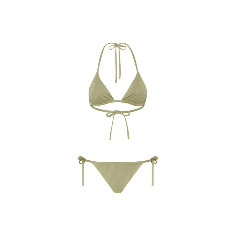 FENDI SS23 Bikini Two-Piece Swimsuit Women's Green-2