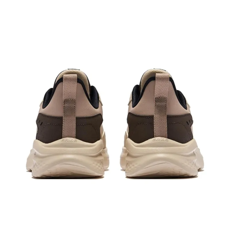 Erke Cushioning Anti Slip And Wear Resistant Low Top Casual Running Shoes Men's Light Smoke Coffee Dark Sandalwood-3